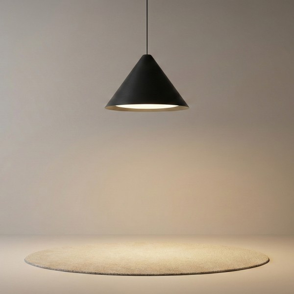 Снимка на Висяща LED лампа Radiant PS | 400mm | Конусовидна | 9W | Черна