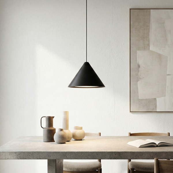 Снимка на Висяща LED лампа Radiant PS | 400mm | Конусовидна | 9W | Черна