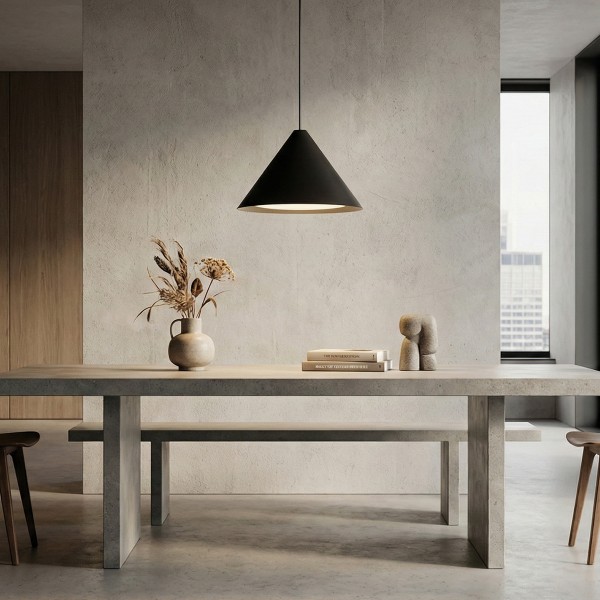 Снимка на Висяща LED лампа Radiant PS | 400mm | Конусовидна | 9W | Черна