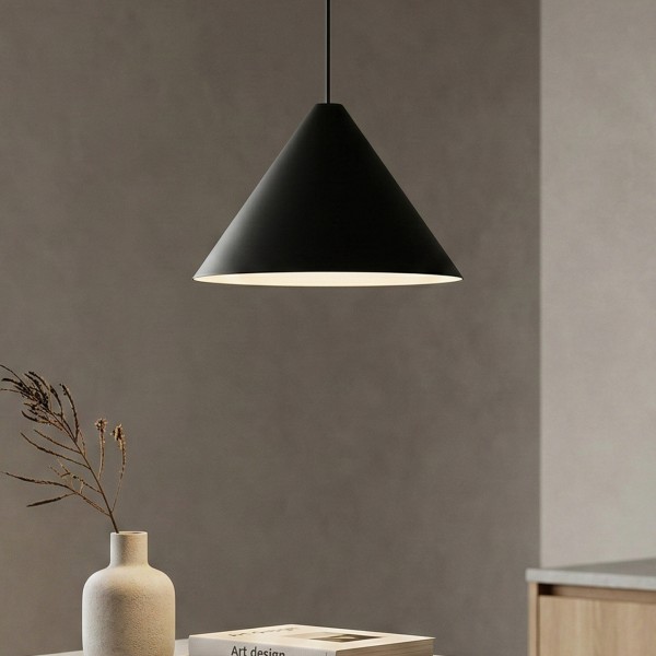 Снимка на Висяща LED лампа Radiant PS | 400mm | Конусовидна | 9W | Черна