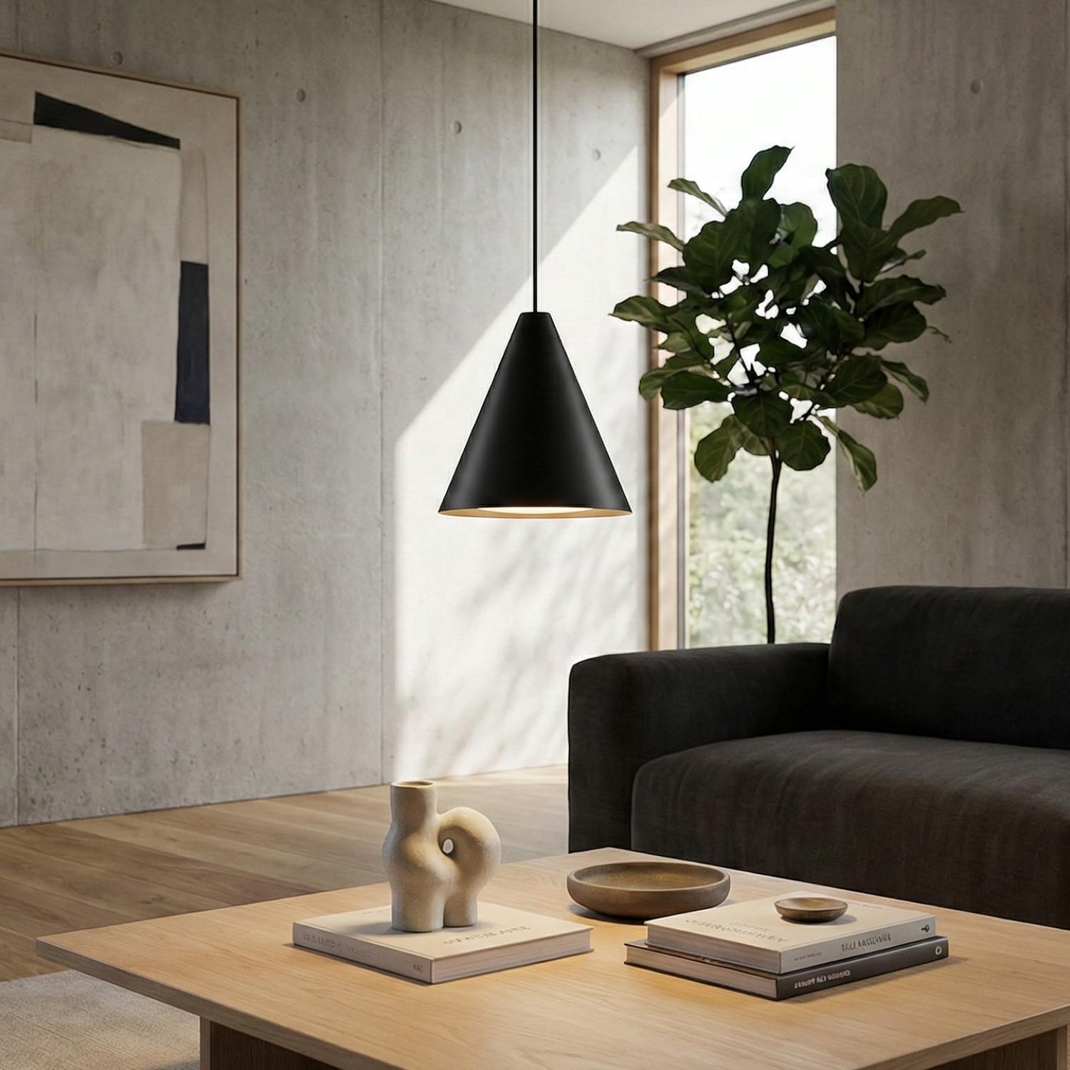 Детайлно изображение на Висяща LED лампа Radiant PS | 250mm | Конусовидна | 7W | Черна Снимка на Висяща LED лампа Radiant PS | 250mm | Конусовидна | 7W | Черна