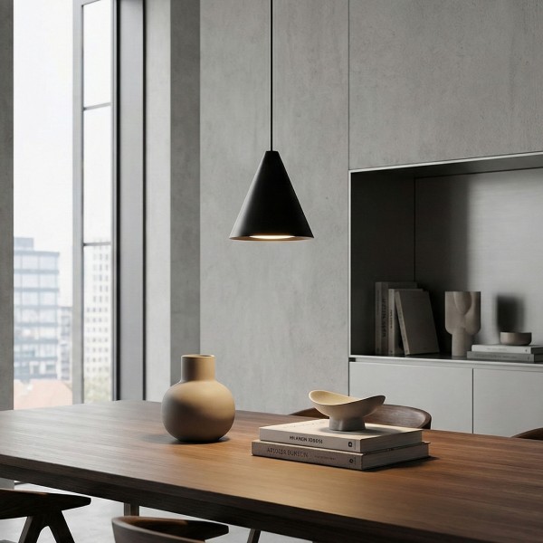 Детайлно изображение на Висяща LED лампа Radiant PS | 250mm | Конусовидна | 7W | Черна Снимка на Висяща LED лампа Radiant PS | 250mm | Конусовидна | 7W | Черна