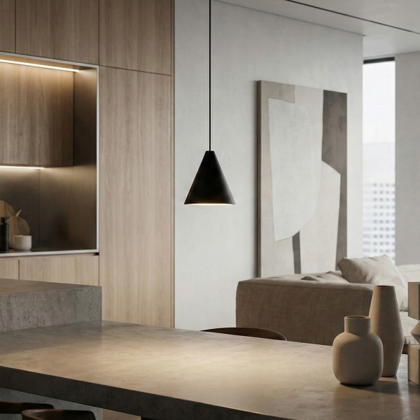 Детайлно изображение на Висяща LED лампа Radiant PS | 250mm | Конусовидна | 7W | Черна Снимка на Висяща LED лампа Radiant PS | 250mm | Конусовидна | 7W | Черна