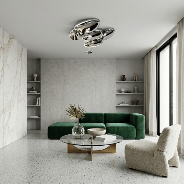 Снимка на LED плафон Rise | Огледална хромирана форма | 10W | 3000K