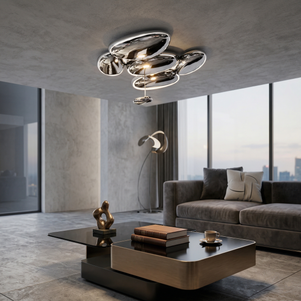 Снимка на LED плафон Rise | Огледална хромирана форма | 10W | 3000K