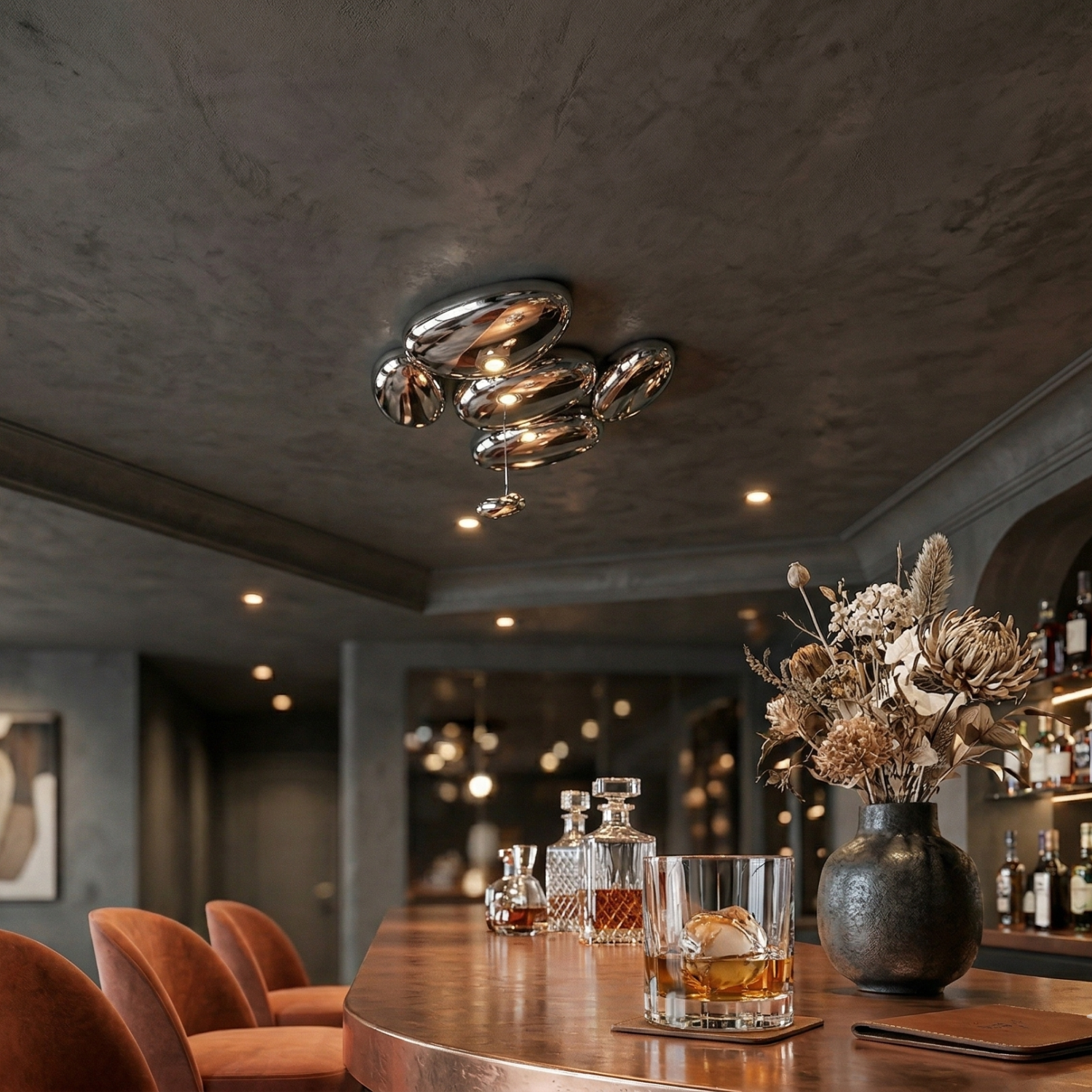 Снимка на LED плафон Rise | Огледална хромирана форма | 10W | 3000K