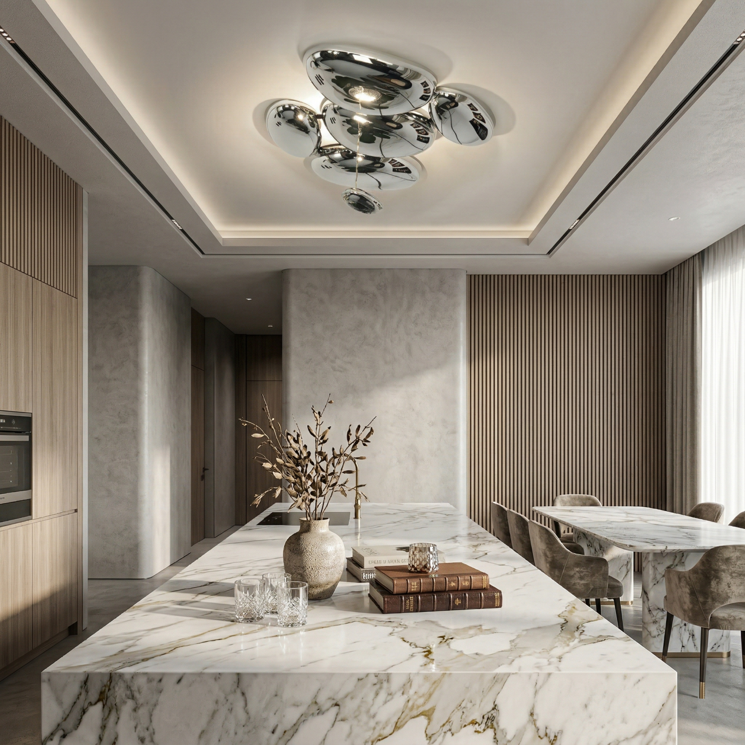 Снимка на LED плафон Rise | Огледална хромирана форма | 10W | 3000K