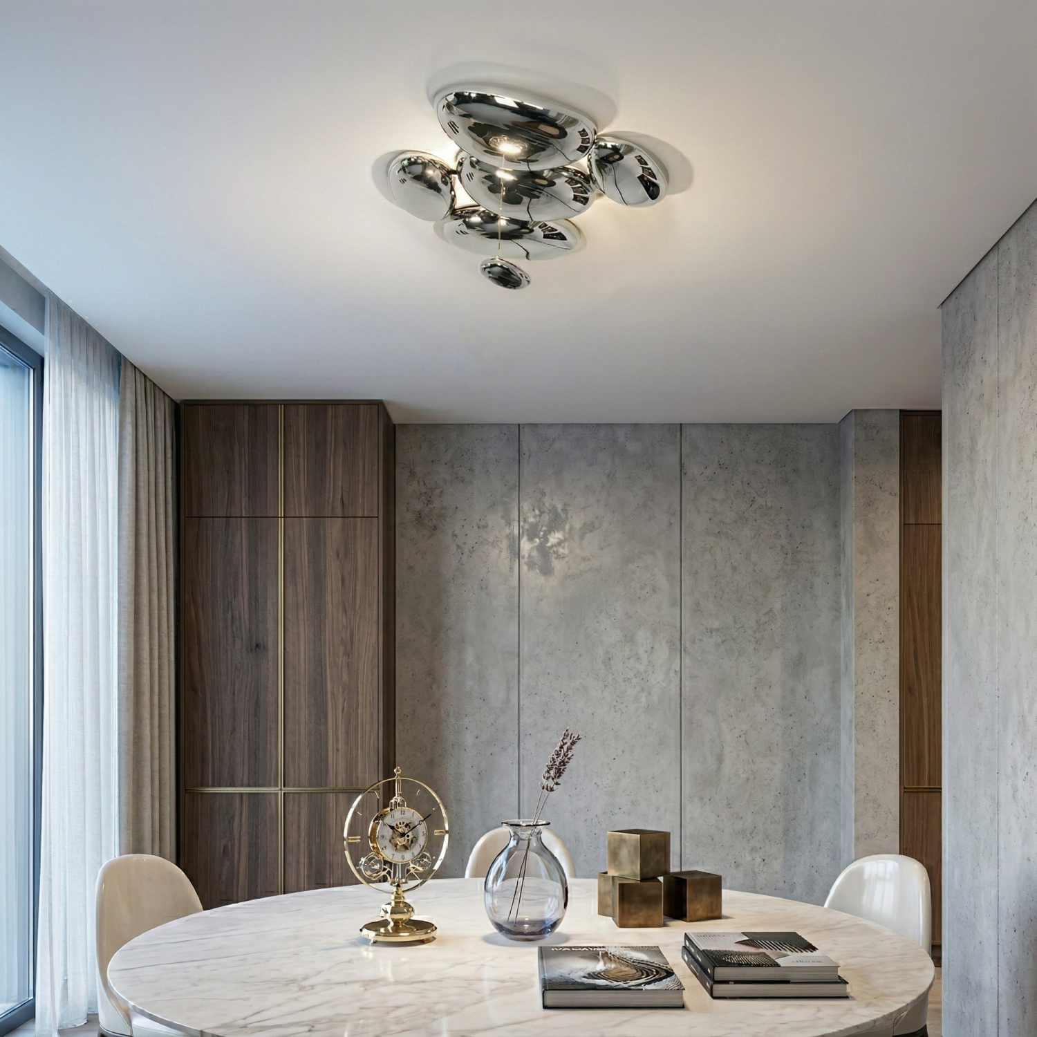 Снимка на LED плафон Rise | Огледална хромирана форма | 10W | 3000K