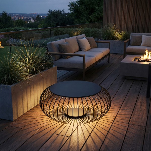 Детайлно изображение на LED подова лампа масичка Riva M | 60cm | 8W | 3000K | Черна Снимка на LED подова лампа масичка Riva M | 60cm | 8W | 3000K | Черна