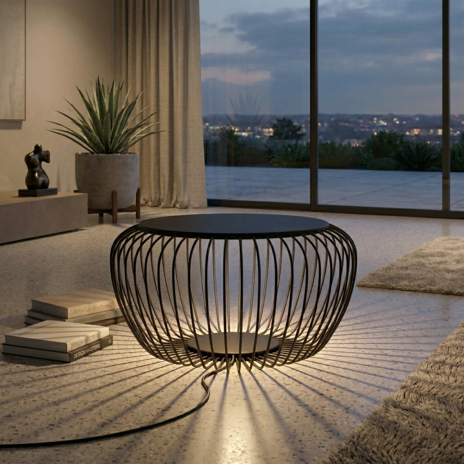 Детайлно изображение на LED подова лампа - маса Riva M | 60cm | 8W | 3000K | Черна Снимка на LED подова лампа - маса Riva M | 60cm | 8W | 3000K | Черна