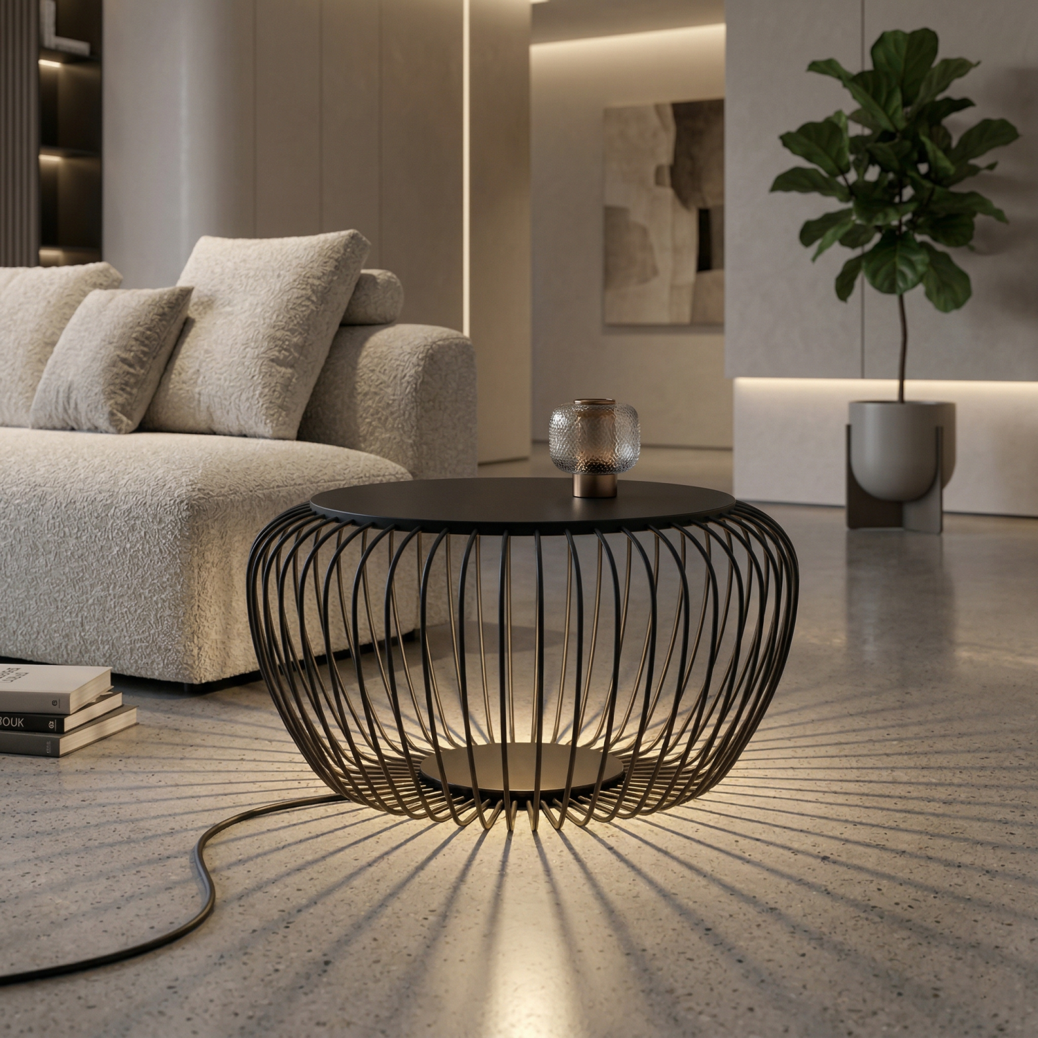 Детайлно изображение на LED подова лампа - маса Riva M | 60cm | 8W | 3000K | Черна Снимка на LED подова лампа - маса Riva M | 60cm | 8W | 3000K | Черна