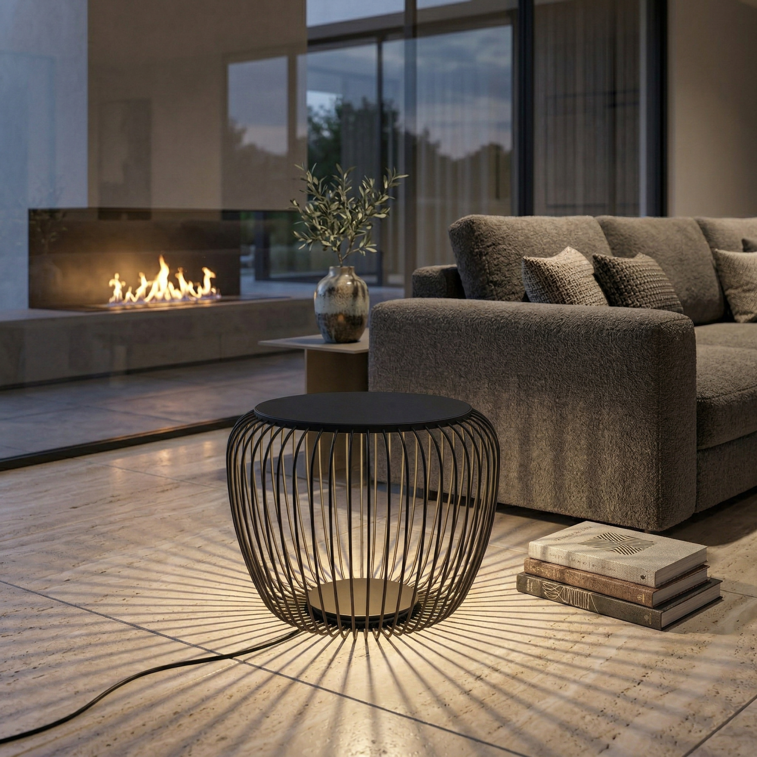 Детайлно изображение на LED подова лампа - маса Riva S | 90cm | 8W | 3000K | Черна Снимка на LED подова лампа - маса Riva S | 90cm | 8W | 3000K | Черна