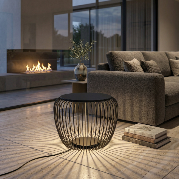 Детайлно изображение на LED подова лампа - маса Riva S | 90cm | 8W | 3000K | Черна Снимка на LED подова лампа - маса Riva S | 90cm | 8W | 3000K | Черна