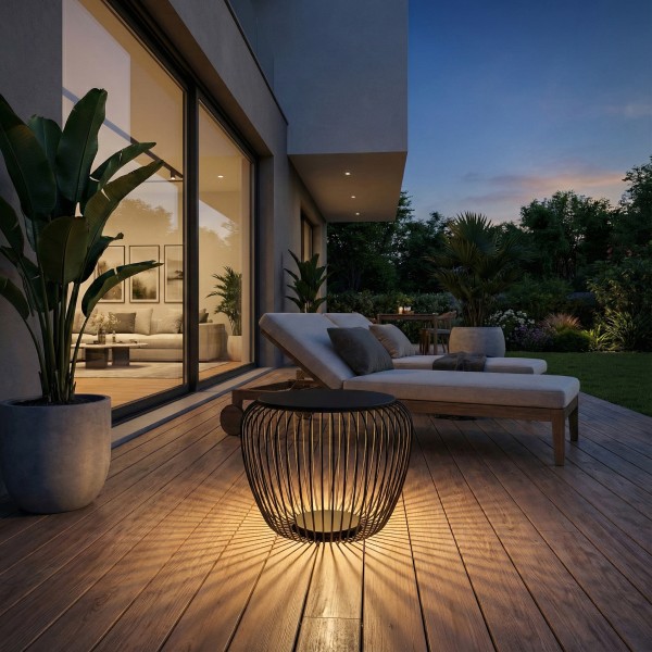 Детайлно изображение на LED подова лампа - маса Riva S | 90cm | 8W | 3000K | Черна Снимка на LED подова лампа - маса Riva S | 90cm | 8W | 3000K | Черна