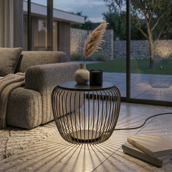 Детайлно изображение на LED подова лампа масичка Riva S | 90cm | 8W | 3000K | Черна Снимка на LED подова лампа масичка Riva S | 90cm | 8W | 3000K | Черна