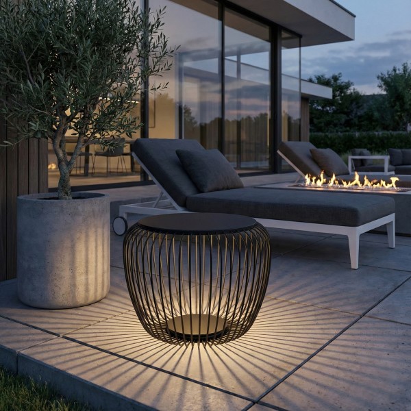 Детайлно изображение на LED подова лампа масичка Riva S | 90cm | 8W | 3000K | Черна Снимка на LED подова лампа масичка Riva S | 90cm | 8W | 3000K | Черна