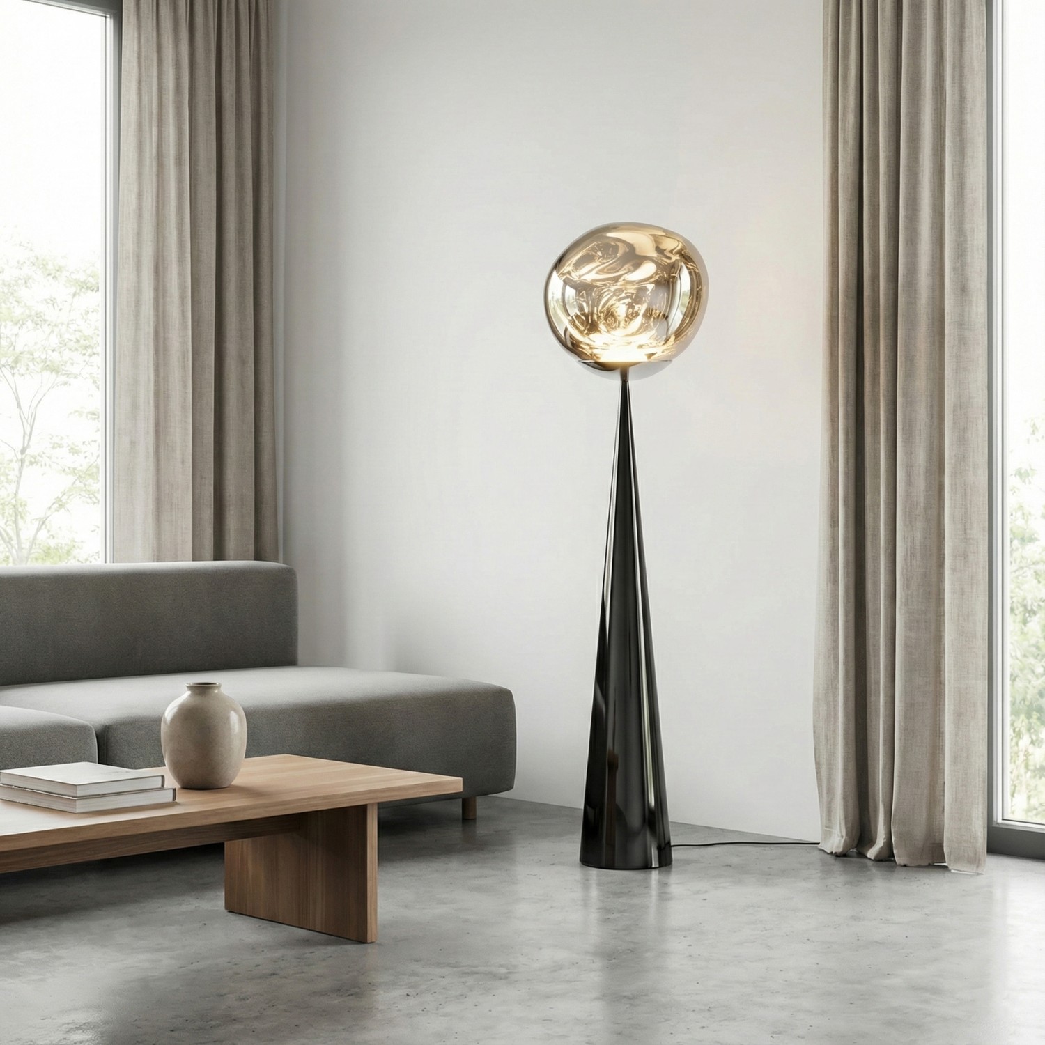 Снимка на Наземна лампа Ruby с метален конус | 12W | 3000K | 143cm