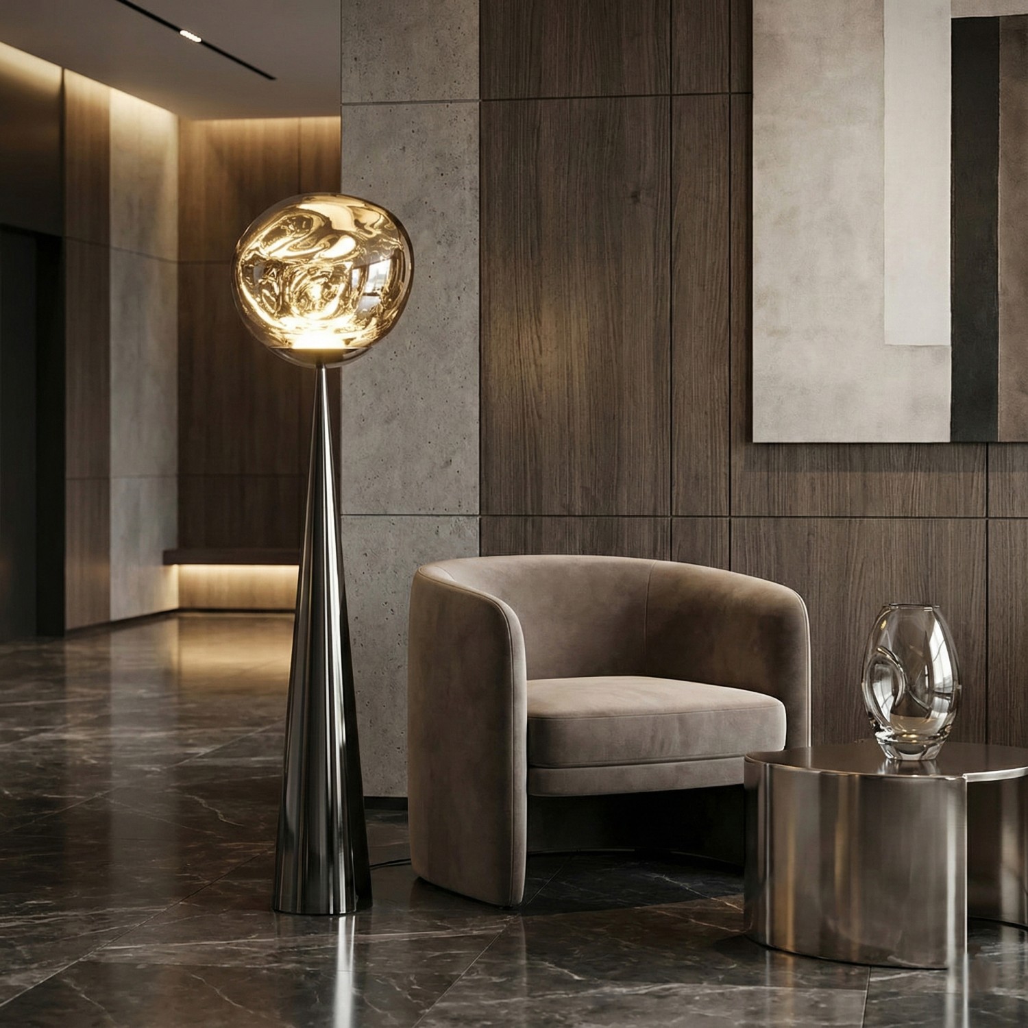 Снимка на Наземна лампа Ruby с метален конус | 12W | 3000K | 143cm