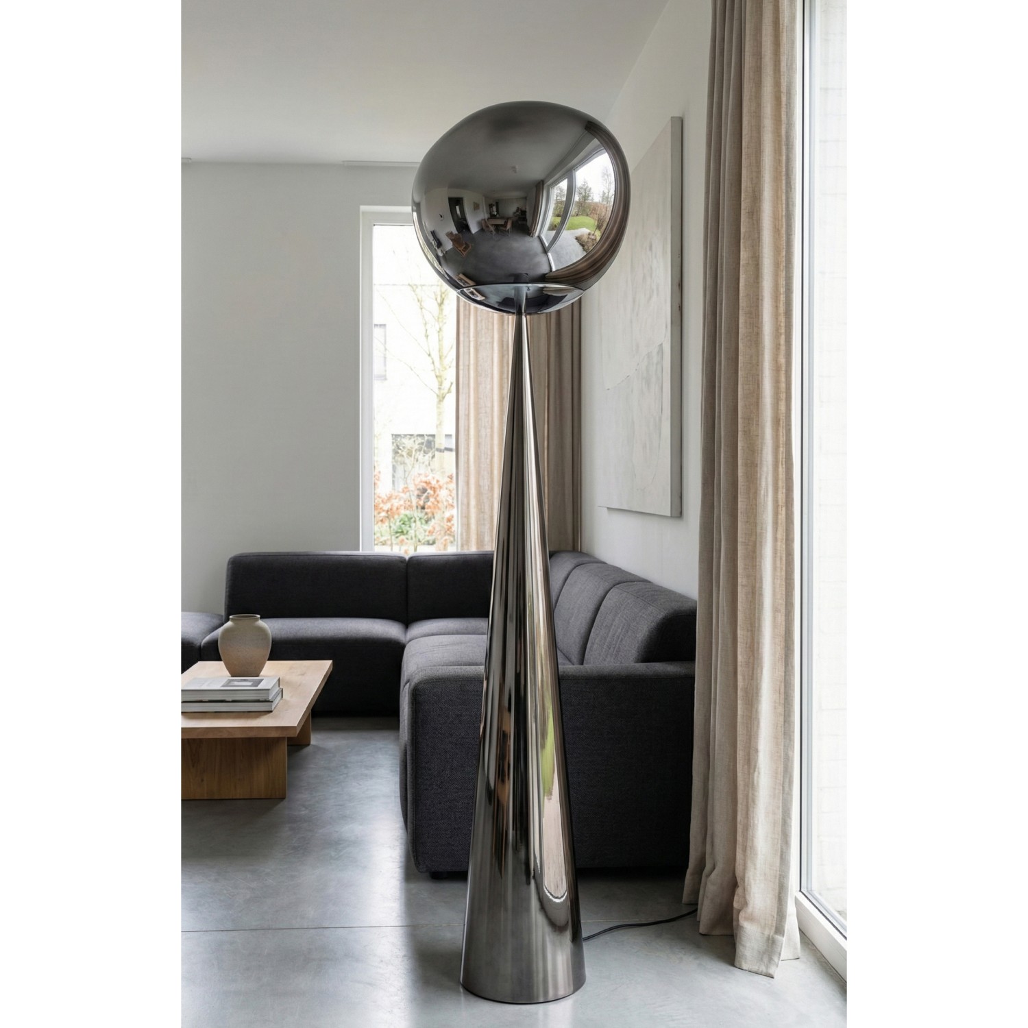 Снимка на Наземна лампа Ruby с метален конус | 12W | 3000K | 143cm