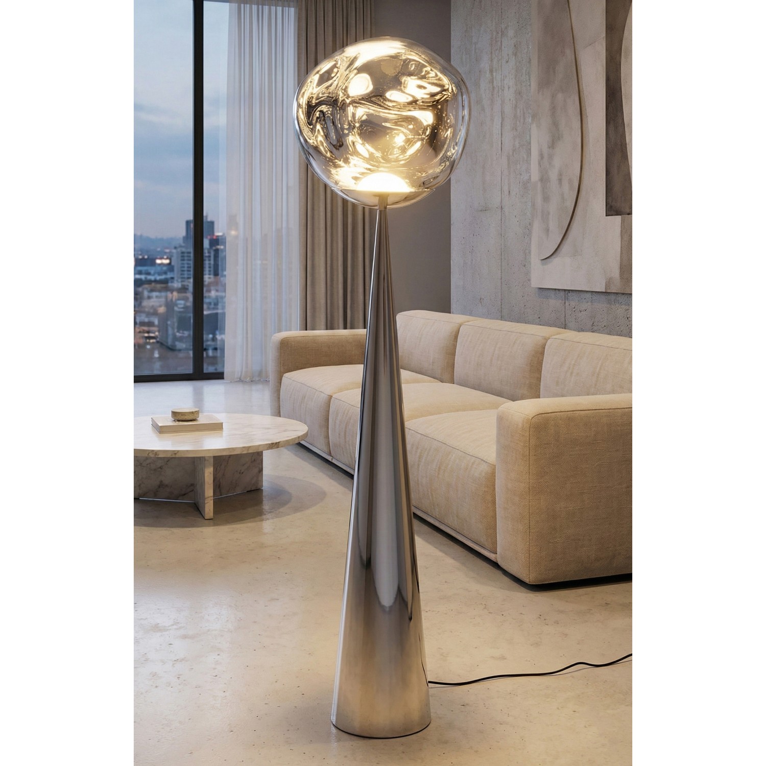 Снимка на Наземна лампа Ruby с метален конус | 12W | 3000K | 143cm