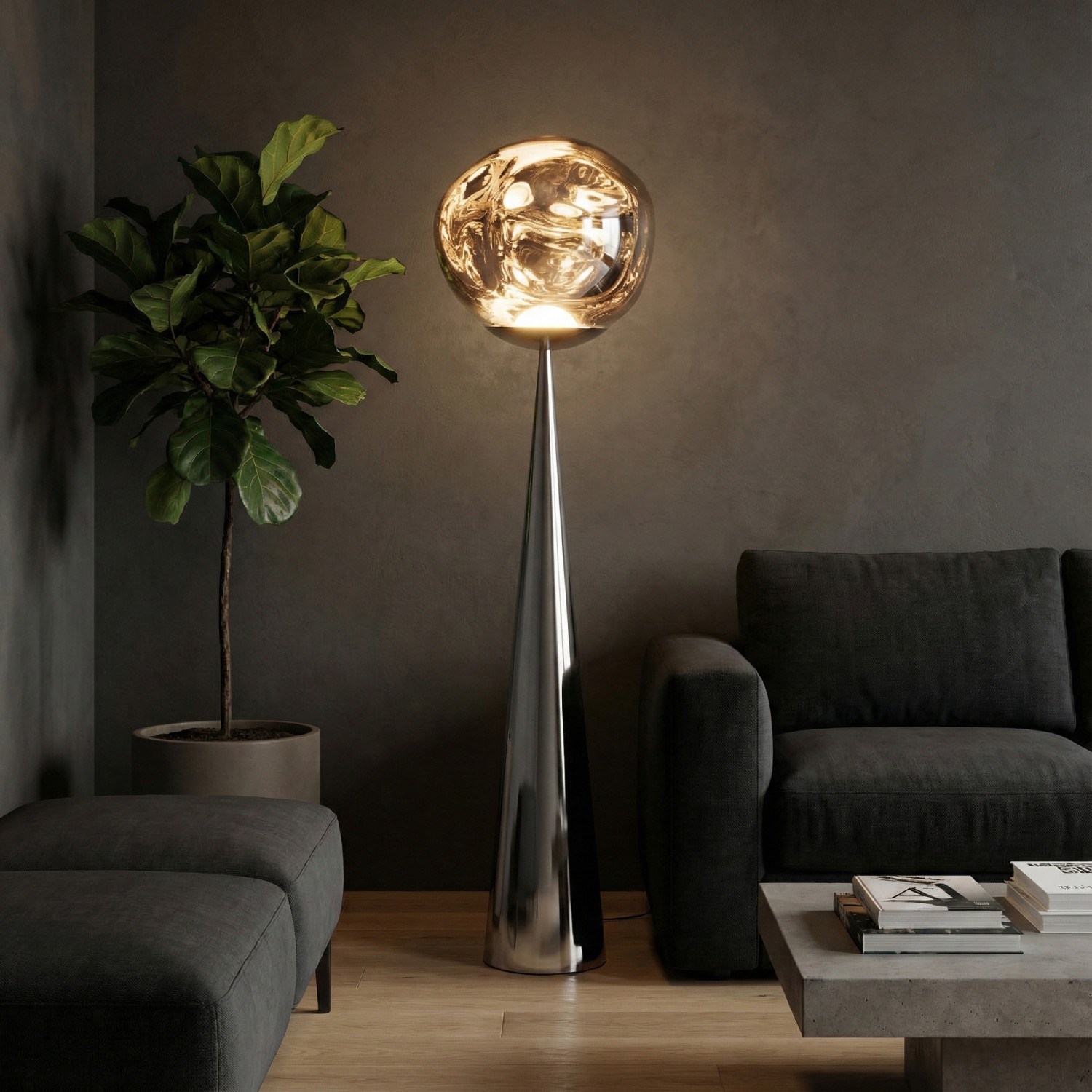 Снимка на Наземна лампа Ruby с метален конус | 12W | 3000K | 143cm