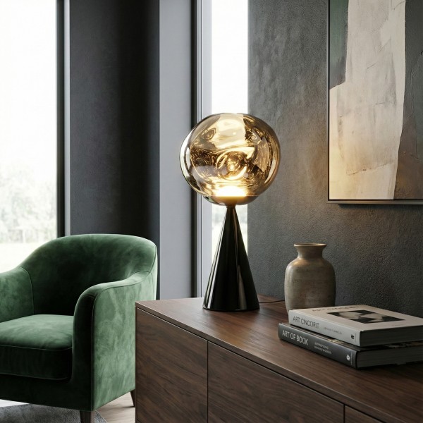 Детайлно изображение на Настолна дизайнерска LED лампа Ruby | Метален конус | 3000K | 6W | 58cm Снимка на Настолна дизайнерска LED лампа Ruby | Метален конус | 3000K | 6W | 58cm