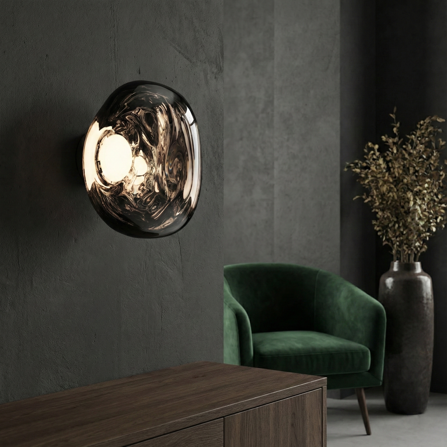 Снимка на Стенен LED аплик Ruby | Хромирана сферична глава | 6W | 3000K