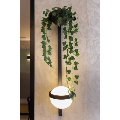 Стенен LED аплик Astro Pot Wall | Поставка за растение | 12W | Черен | 3000K