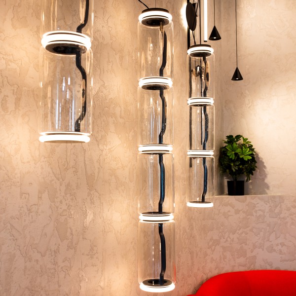 Висяща LED лампа Norda A2 | Двойни стъклени капсули | 20W | 3000K