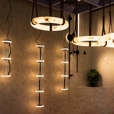 Висяща LED лампа Norda A2 | Двойни стъклени капсули | 20W | 3000K