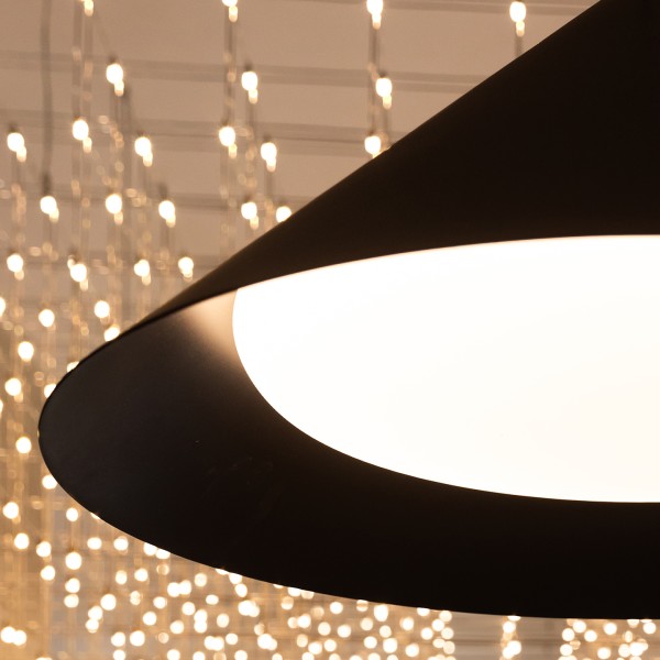 Висяща LED лампа Radiant PL | Конусовидна | 16W | Черна | Ø650 mm