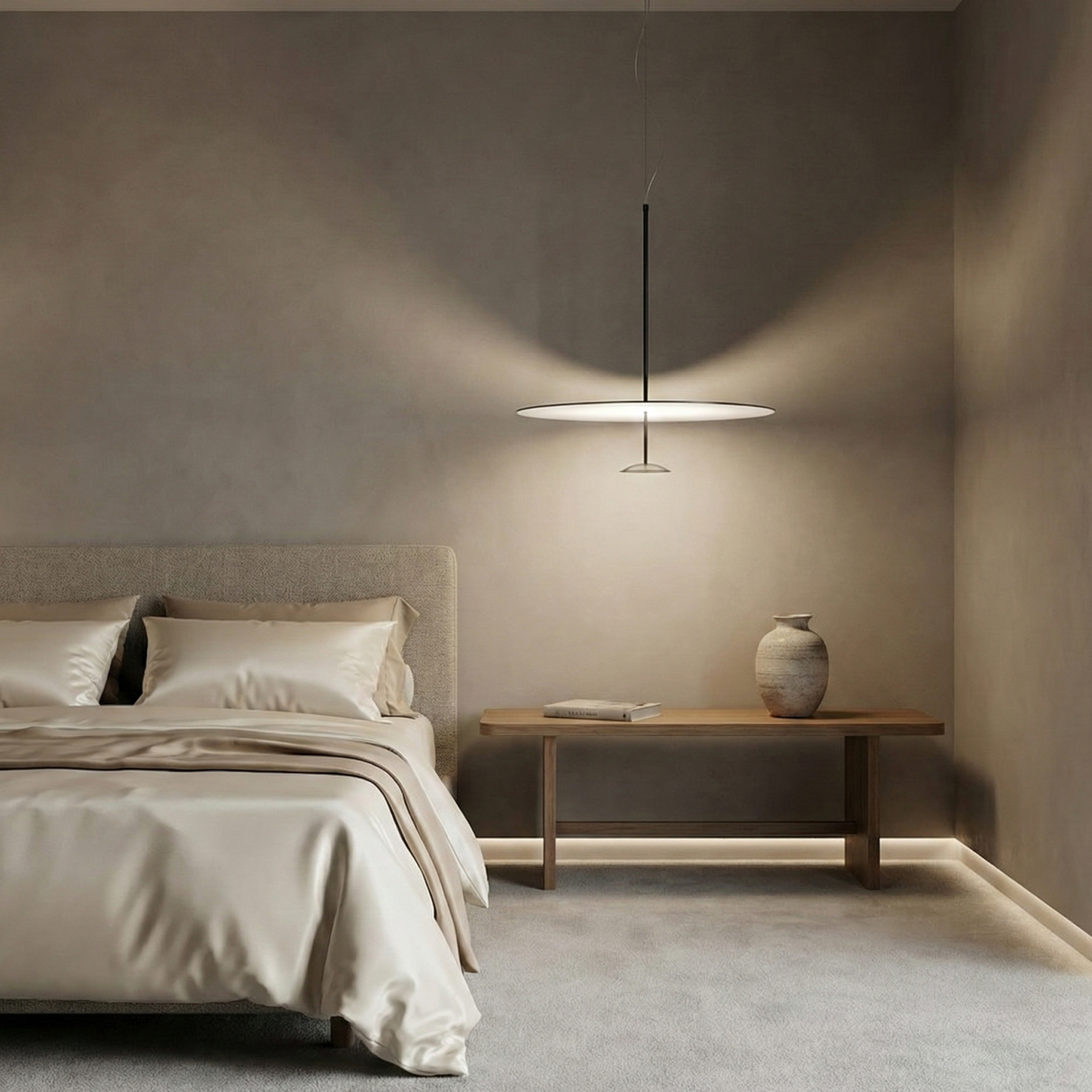 Детайлно изображение на Висяща LED лампа Saturn 55cm | Дисковидна форма | Широк дифузер Снимка на Висяща LED лампа Saturn 55cm | Дисковидна форма | Широк дифузер