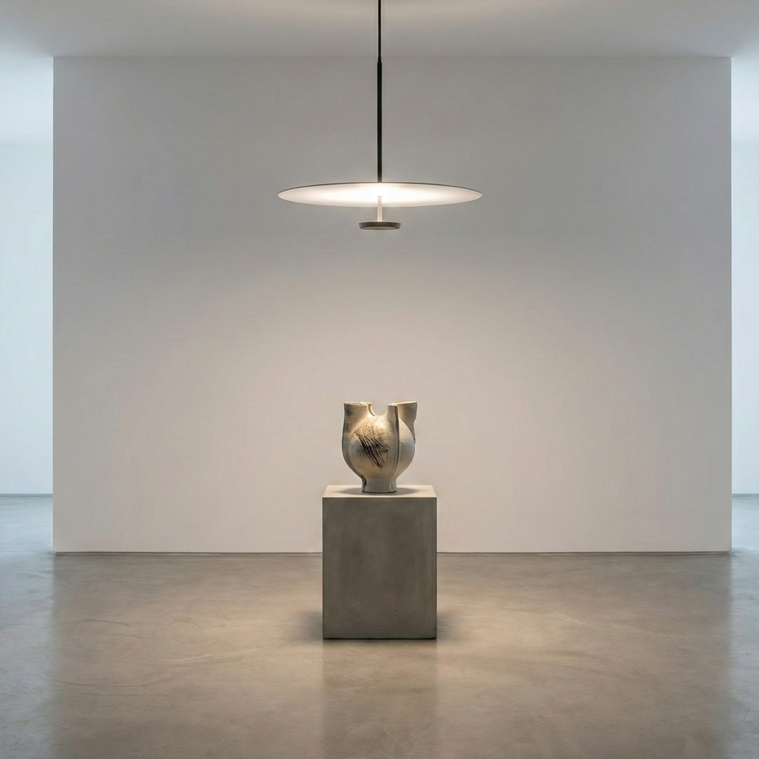 Детайлно изображение на Висяща LED лампа Saturn 55cm | Дисковидна форма | Широк дифузер Снимка на Висяща LED лампа Saturn 55cm | Дисковидна форма | Широк дифузер