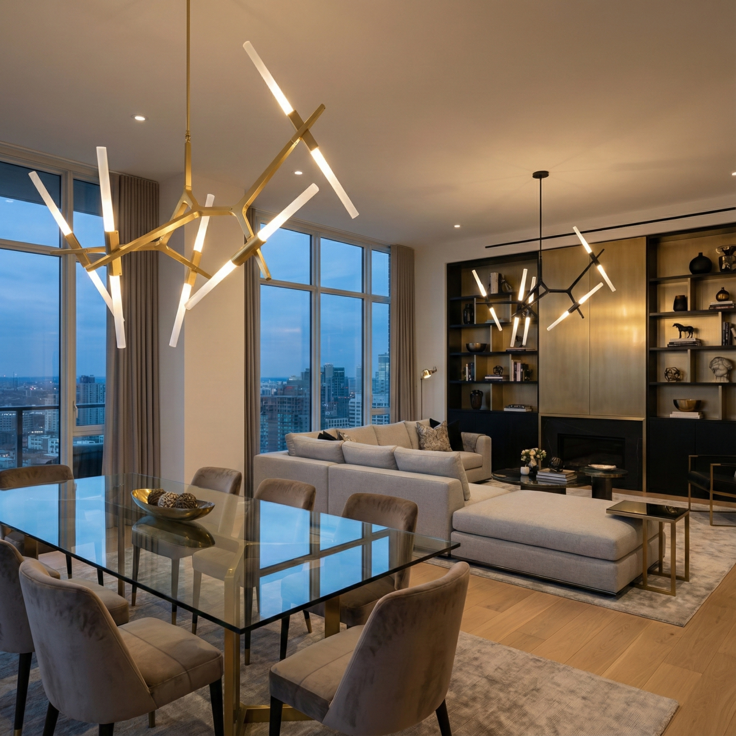 Снимка на Дизайнерски полилей Starlight | Десет G9 тела | 50W