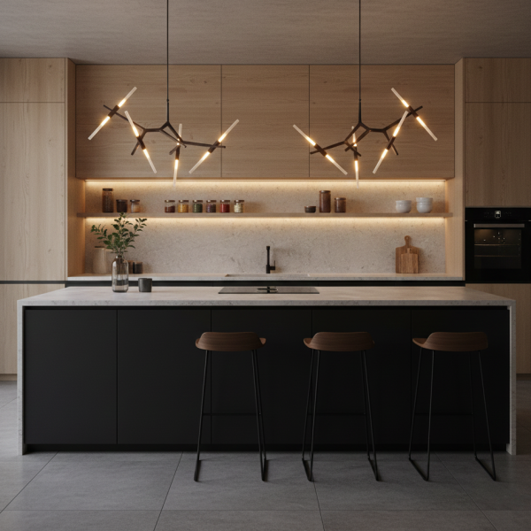 Снимка на Дизайнерски полилей Starlight | Десет G9 тела | 50W