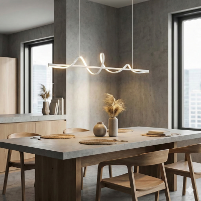 Дизайнерски висящ LED полилей Swish | Спираловиден | 22W | 3000K