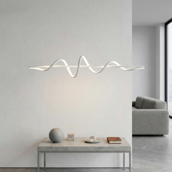 Снимка на Дизайнерски висящ LED полилей Swish | Спираловиден | 22W | 3000K