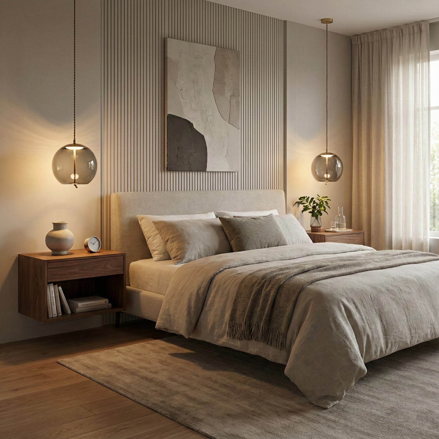 Снимка на Висящ стъклен пендел Tomy C | Опушено стъкло | 6W | 3000K