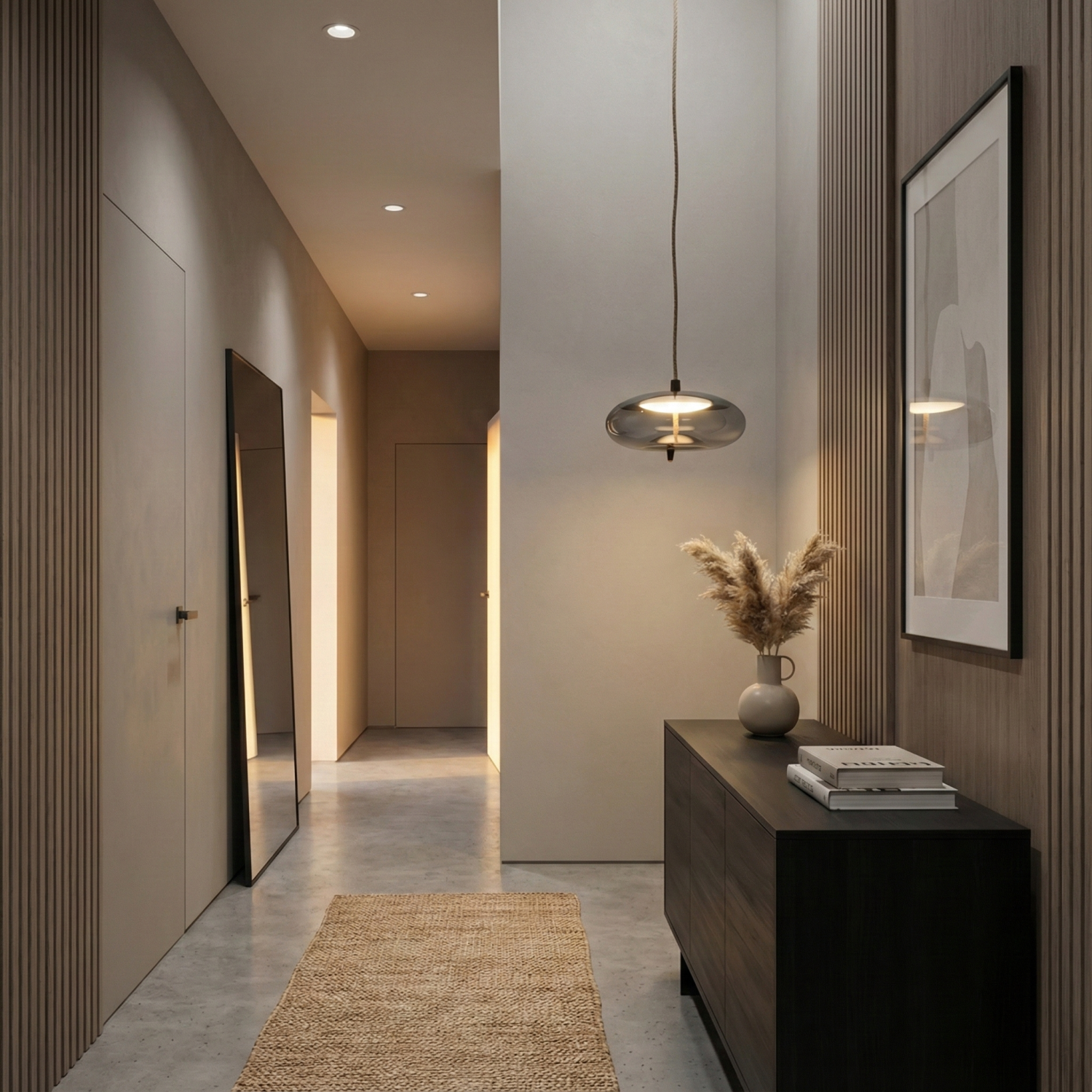 Снимка на Висящ стъклен пендел Tomy D | Опушено стъкло | 6W | 3000K