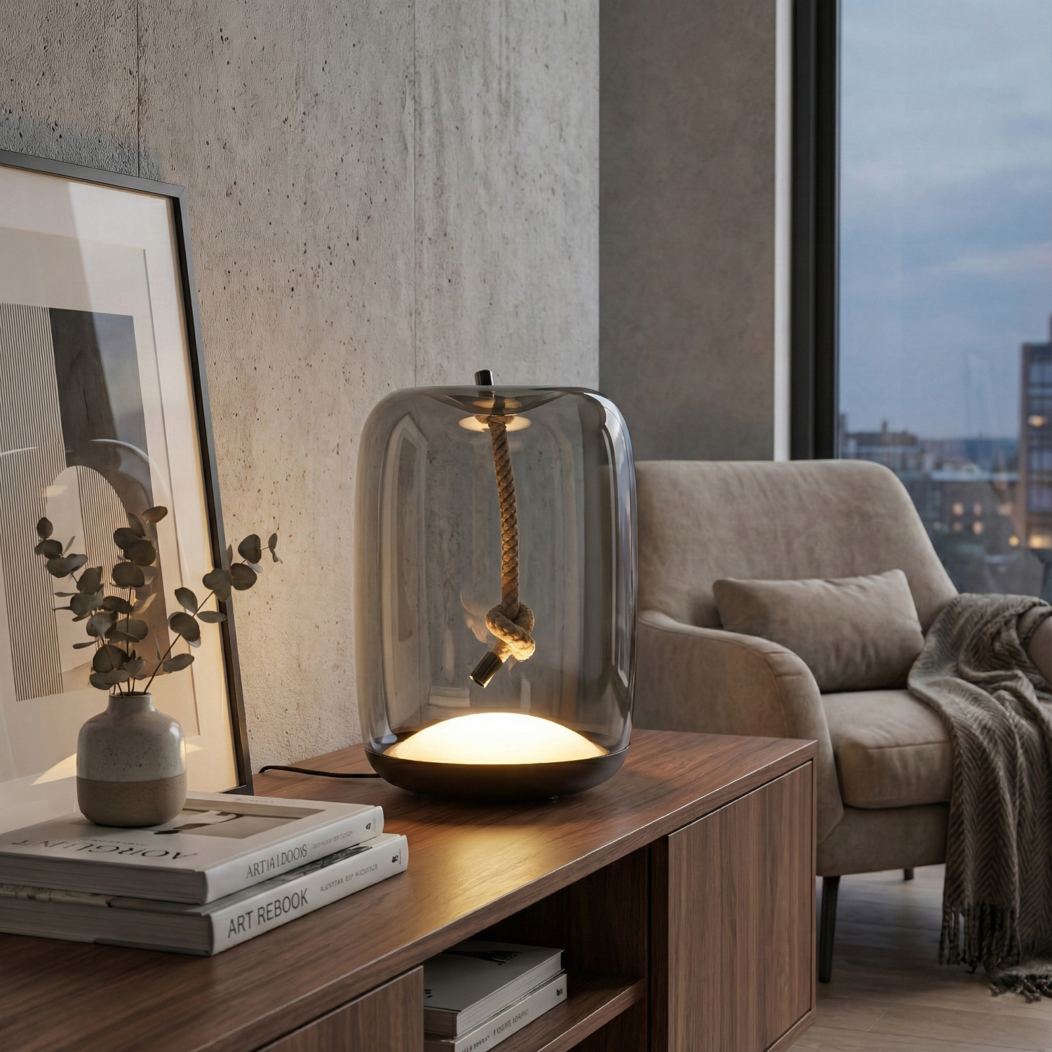 Снимка на Настолна LED лампа Tomy | Опушено стъкло | 6W | 3000K