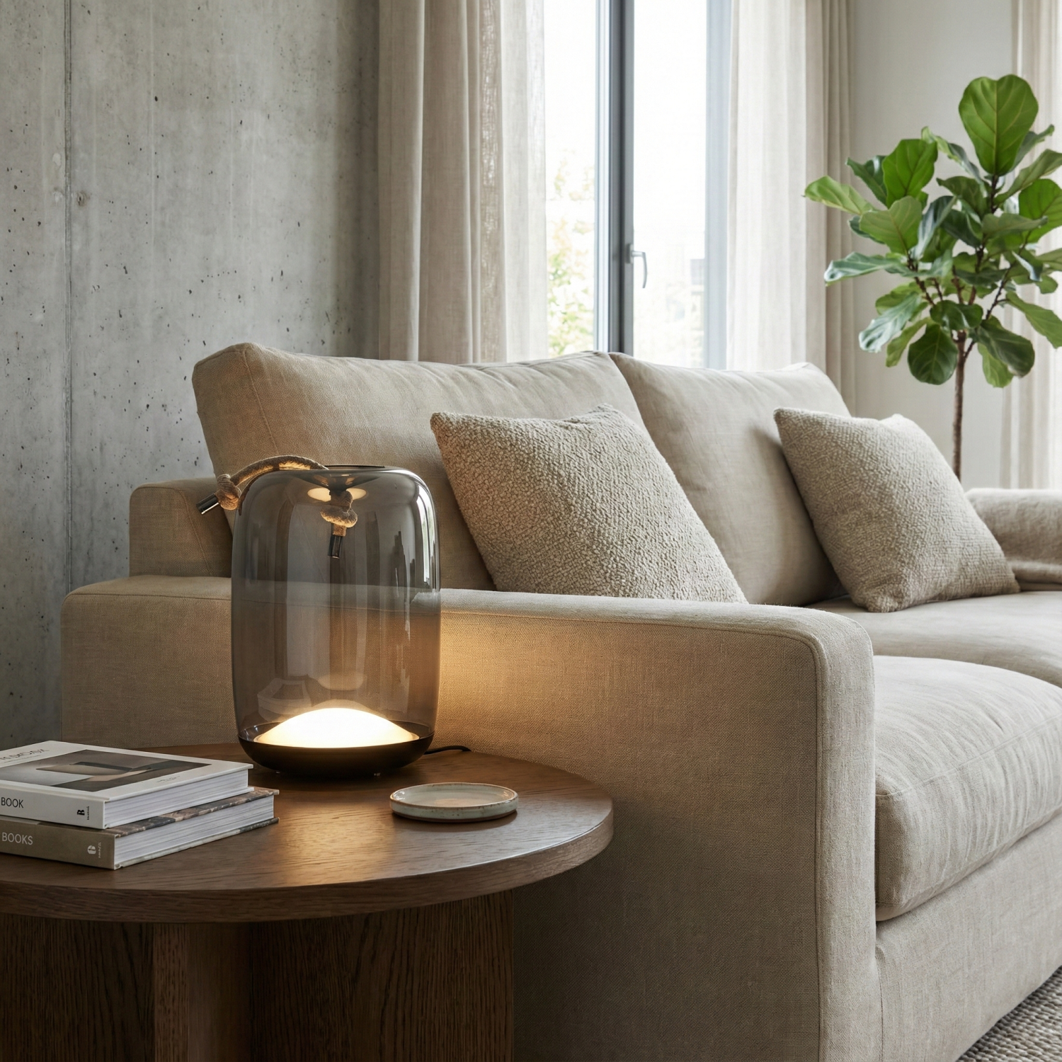 Снимка на Настолна LED лампа Tomy | Опушено стъкло | 6W | 3000K