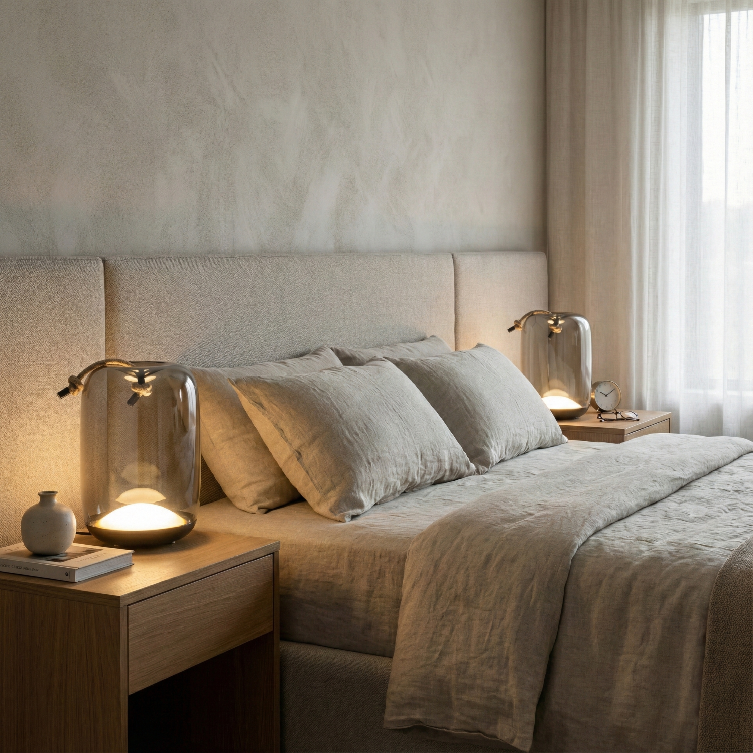 Снимка на Настолна LED лампа Tomy | Опушено стъкло | 6W | 3000K