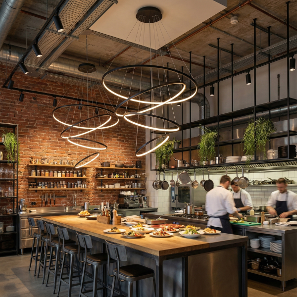 Снимка на Спираловиден LED полилей Twist | 4 Ринга | 80W | 3-CCT