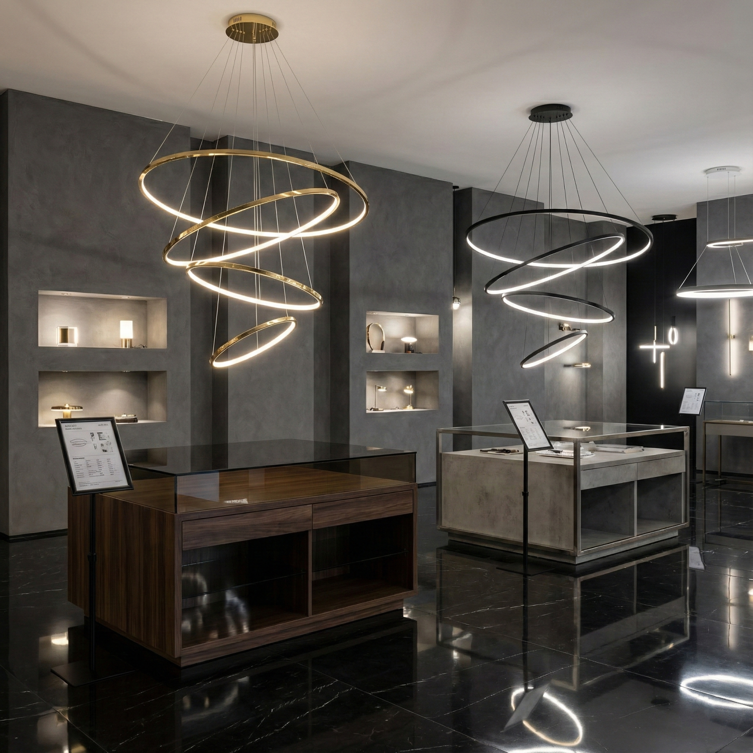 Снимка на Спираловиден LED полилей Twist | 4 Ринга | 80W | 3-CCT