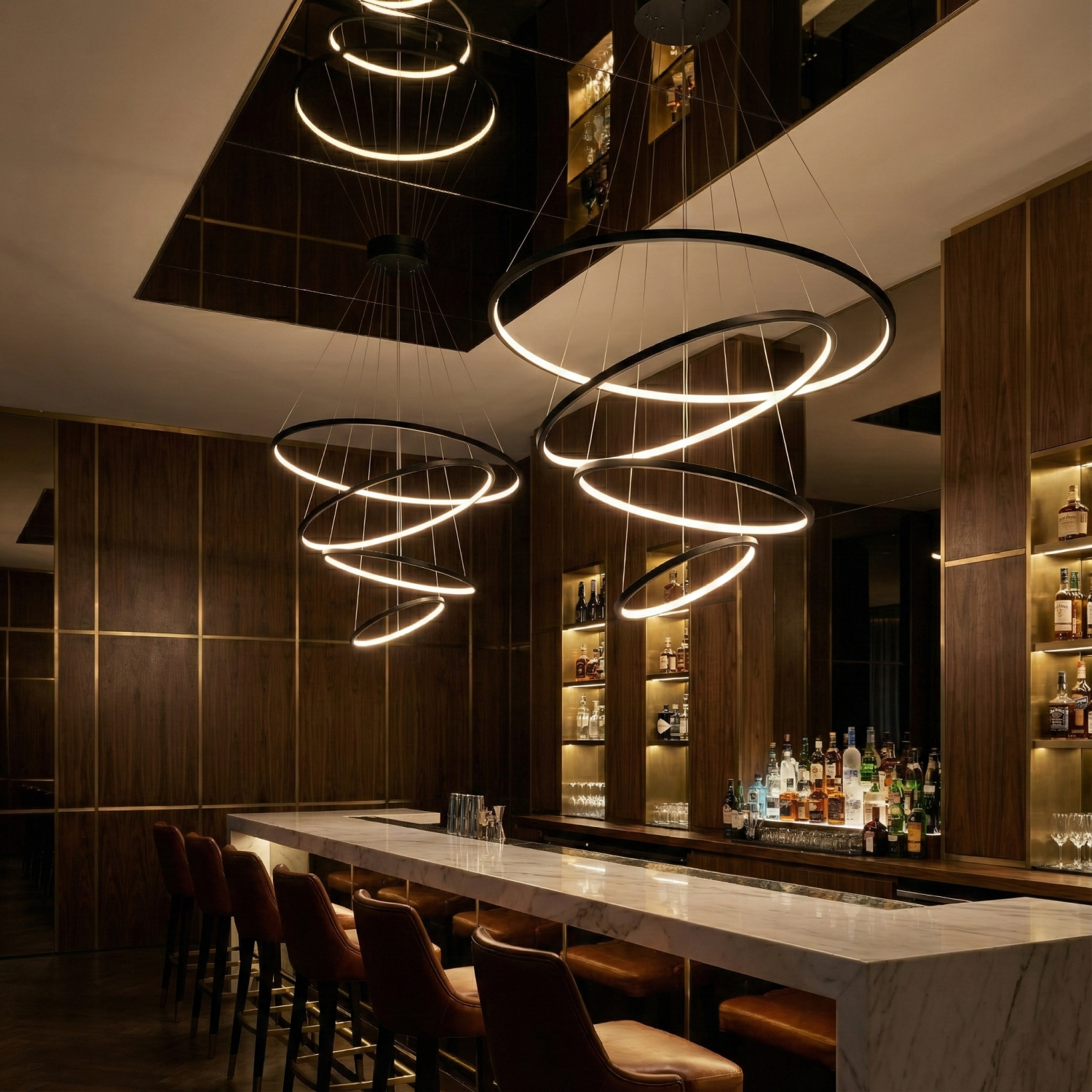 Снимка на Спираловиден LED полилей Twist | 4 Ринга | 80W | 3-CCT