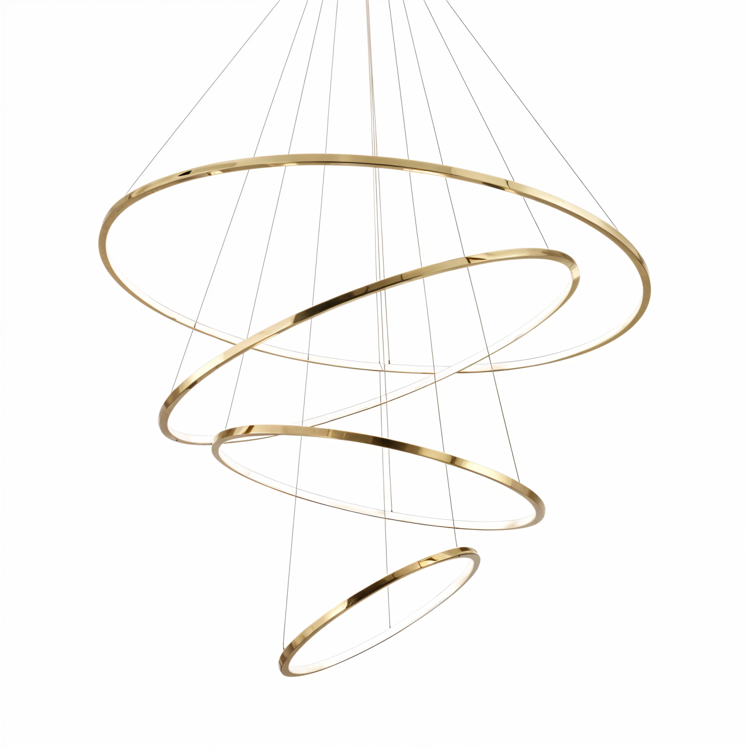 Снимка на Спираловиден LED полилей Twist | 4 Ринга | 80W | 3-CCT