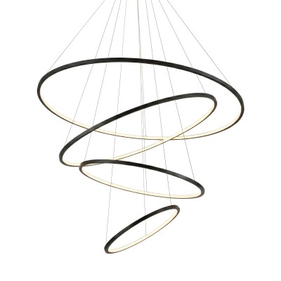Висящ LED полилей Twist | Спираловиден | 4 Ринга | 80W | 3-CCT Висящ LED полилей Twist | Спираловиден | 4 Ринга | 80W | 3-CCT