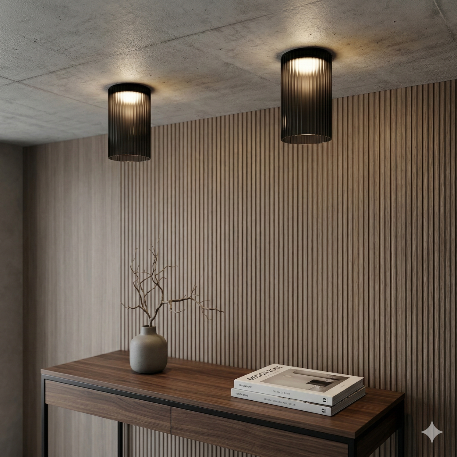 Детайлно изображение на Стъклена LED плафониера Vibe A | Цилиндрична | Опушен | 3000K Снимка на Стъклена LED плафониера Vibe A | Цилиндрична | Опушен | 3000K