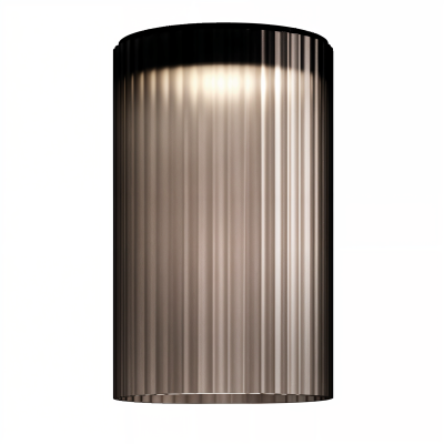 Стъклена LED плафониера Vibe B | Цилиндрична | Опушен | 3000K