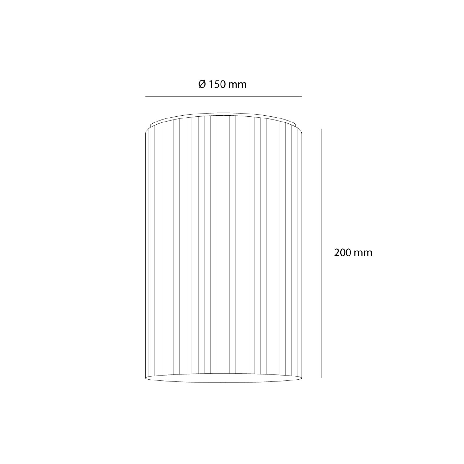 Снимка на Стъклена LED плафониера Vibe B | Цилиндрична | Опушен | 3000K